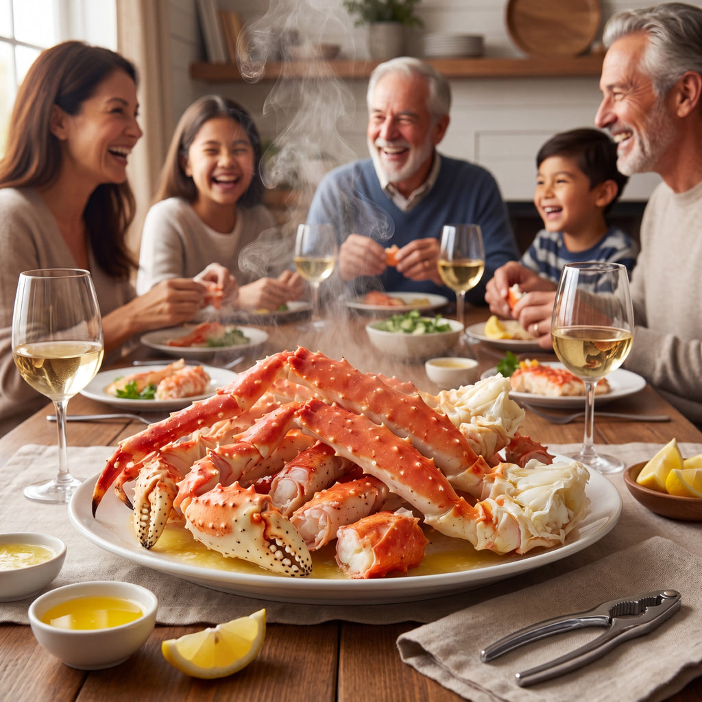 Direct from the Bering Sea: Colossal Alaskan Red King Crab Legs - 100% Wild Caught & Meaty (Ships Frozen)