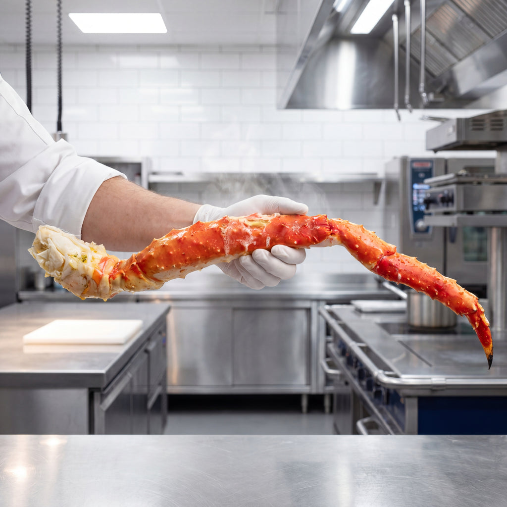 Direct from the Bering Sea: Colossal Alaskan Red King Crab Legs - 100% Wild Caught & Meaty (Ships Frozen)